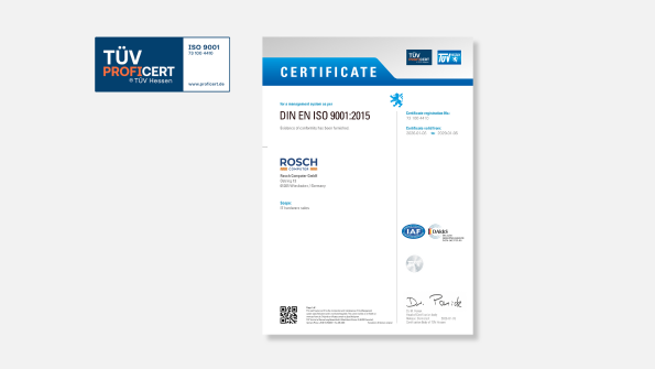 ROSCH COMPUTER ISO9001:2015-Zertifikat