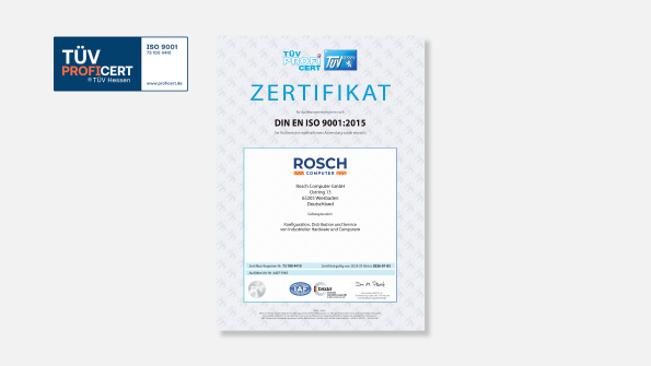 ROSCH COMPUTER ISO9001:2015-Zertifikat