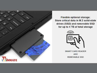 L140TG Optional Smart Card Reader and Removable SSD