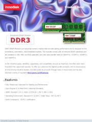 Innodisk DRAM DDR3 Product Brief 2022