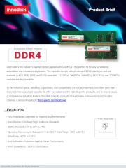 Innodisk DRAM DDR4 Product Brief 2022