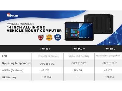 Winmate 14 inch all-in-one Vehicle Mount Computer Overview