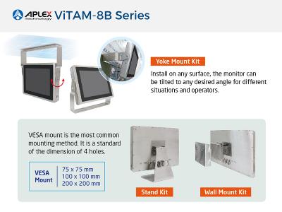 Aplex ViTAM-8B Series Mounting Options