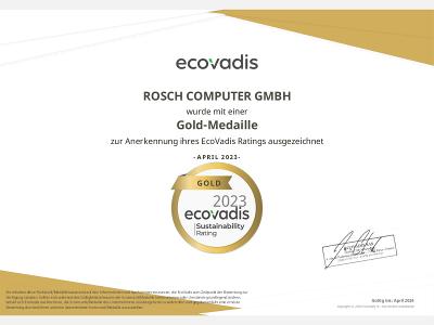 ROSCH Computer EcoVadis Goldmedaille