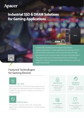 Apacer Industrial SSD & DRAM Solutions for Gaming Applications Flyer 2023