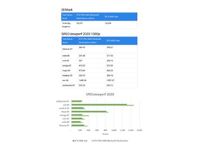 3DMark Time Spy Graphics benchmark test & SPECviewperf 2020