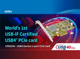 [SUNIX] Introducing UPB2430, the world’s 1st USB-IF Certified USB4 PCIe card