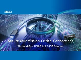 [SUNIX] Secure Your Mission-Critical Connections! The Next-Gen USB-C to RS-232 Solution