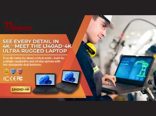 See Every Detail in 4K – Meet the L140AD-4K Ultra Rugged Laptop