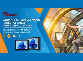 Winmate 15” Vehicle Mount Panel PCs Target Mining Applications