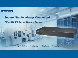 EKI-1526 V2: Advantech's neuer serieller Port-Server für sichere, stets verbundene Halbleiter- und Rechenzentrumsoperationen