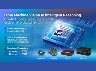 Advantech präsentiert die auf Qualcomm® Dragonwing™ IQ9 basierende Lösung für Industrie-Grade Vision Intelligence.
