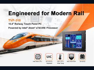 Darveen bringt den EN 50155-zertifizierten TVP-310 Railway Panel PC auf den Markt.